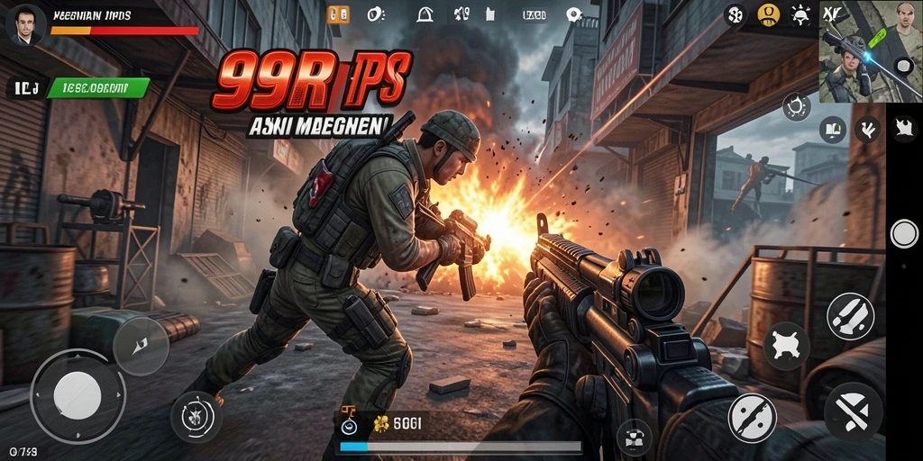 Screenshot gameplay 99RP menampilkan aksi seru dan strategis dalam permainan TPS.