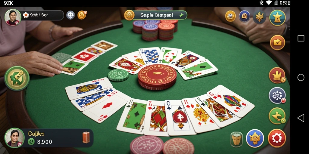 Tampilan gameplay seru dalam permainan Gaple 9ZK.