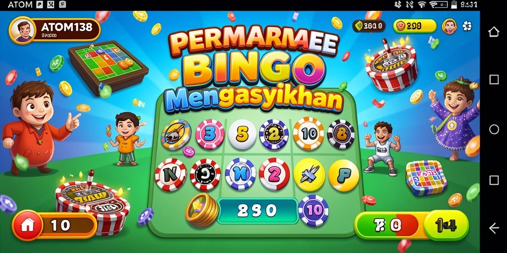 Screenshot gameplay ATOM138 menampilkan aksi seru permainan Bingo.