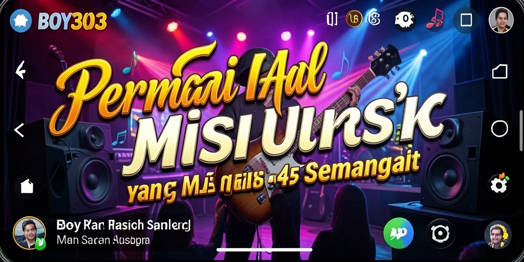 Screenshot gameplay BOY303 menampilkan momen seru saat memainkan musik.