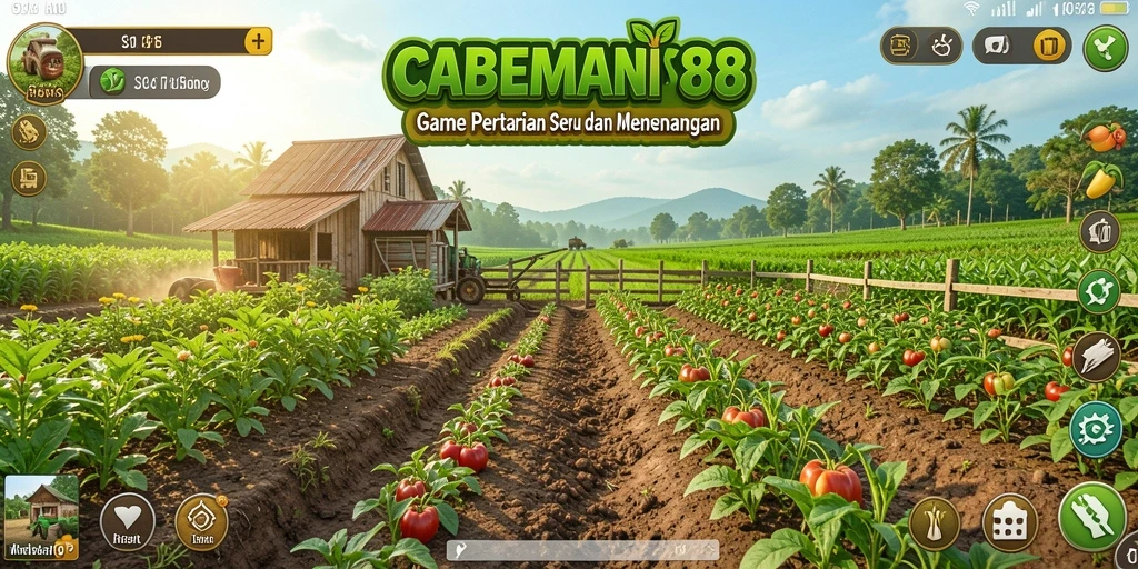 Tampilan gameplay CABEMANIS88 yang menarik dalam dunia pertanian.