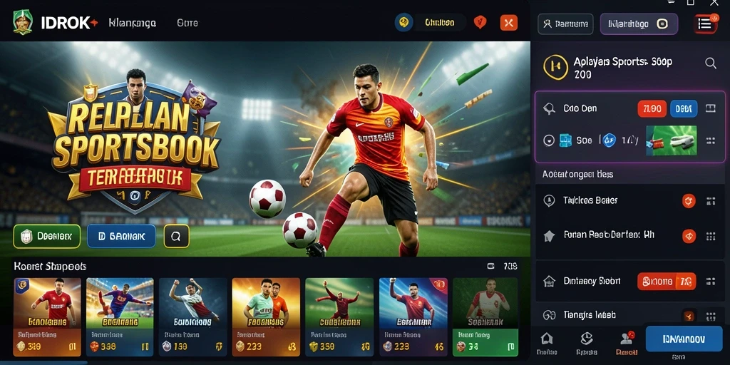 Screenshot gameplay <strong>IDROK</strong> menunjukkan antarmuka taruhan olahraga yang menarik.