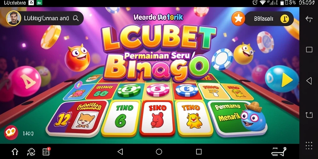 Tangkapan layar utama LUCUBET menampilkan pengalaman bermain Bingo yang seru.