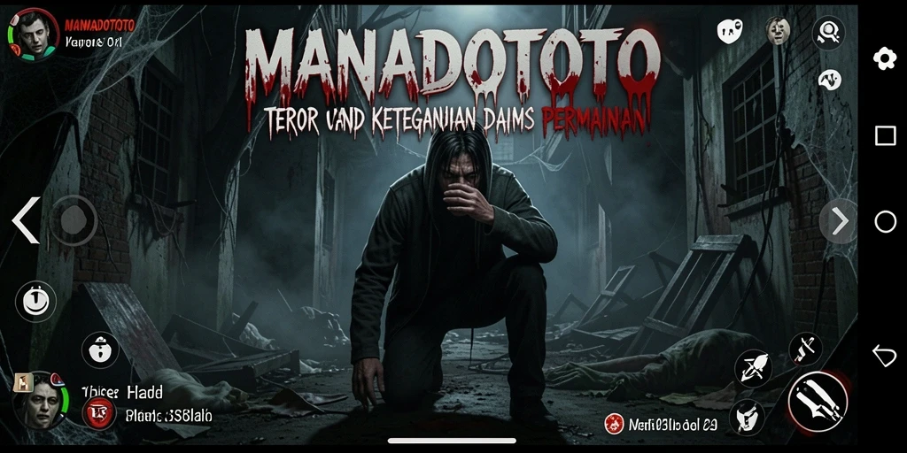 Tampilan menegangkan dari gameplay <strong>MANADOTOTO</strong> yang menggambarkan suasana horror.