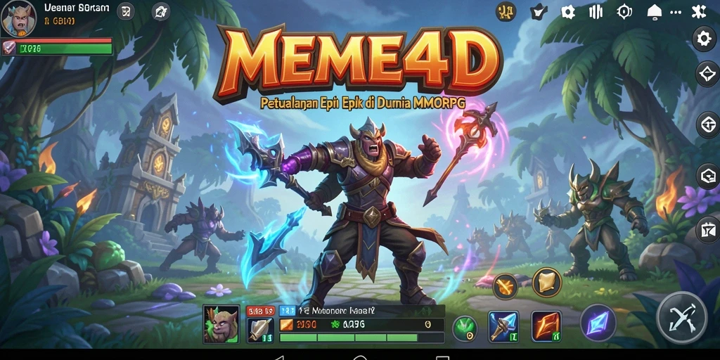 Tampilan seru gameplay MMORPG di MEME4D.