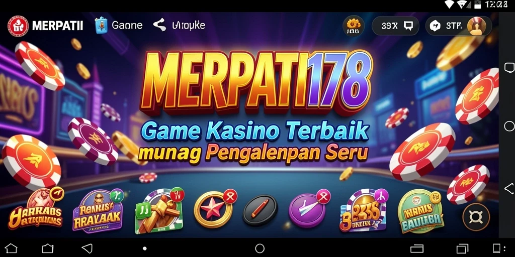 Screenshot utama MERPATI178 menunjukkan gameplay Kasino yang mendebarkan.
