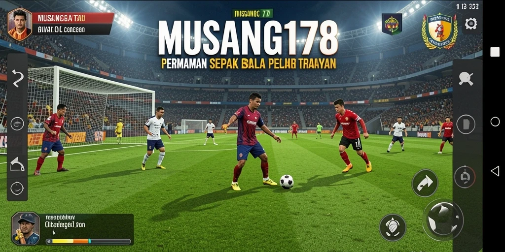 Tampilan gameplay menarik dari MUSANG178 saat pertandingan sepak bola.
