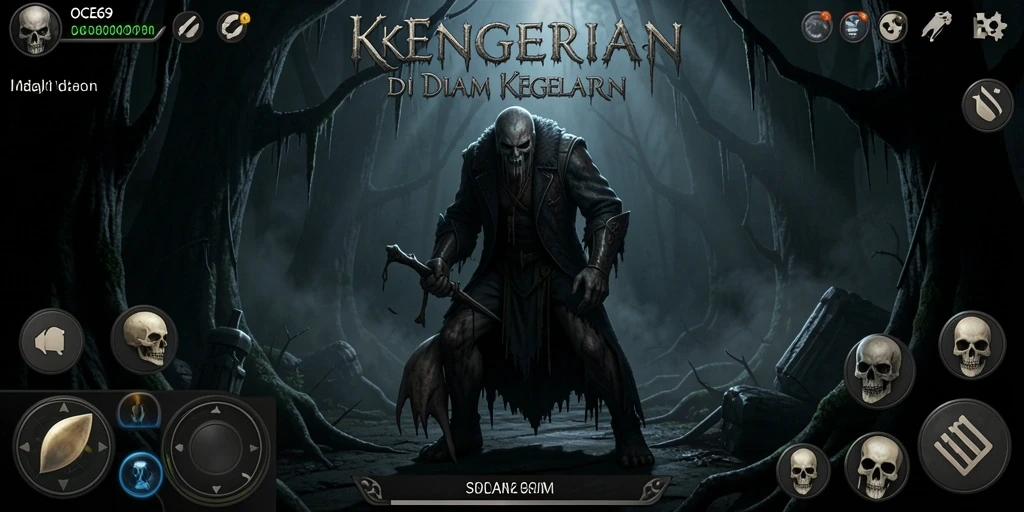 Screenshot menampilkan aksi menegangkan dalam OCE69 dengan makhluk menyeramkan.