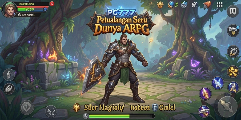 Tampilan aksi seru dalam petualangan ARPG PC777.