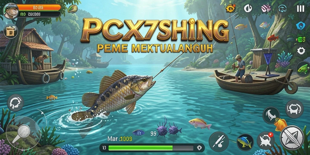 Screenshot PCX777 menunjukkan keseruan memancing dengan teman-teman.