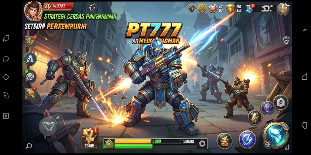Screenshot gameplay PT777 yang menampilkan aksi strategi intens.