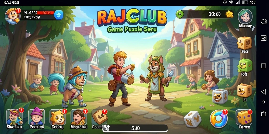 Screenshot gameplay RAJACLUB yang menampilkan tantangan puzzle.