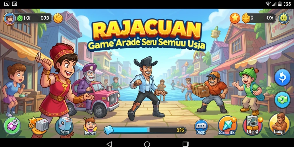 Tampilan gameplay seru dan penuh warna di RAJACUAN.