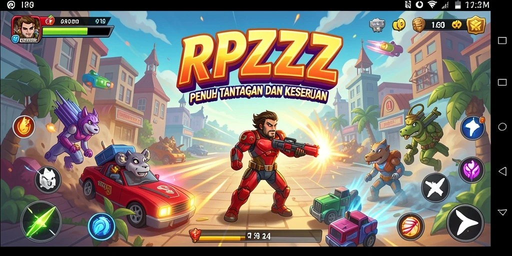 Tampilan gameplay seru dan penuh aksi dalam RPZZZ.
