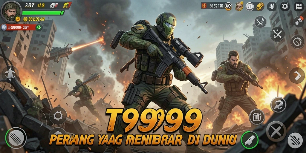 Menampilkan aksi seru dalam game T9999 dengan grafik menawan.
