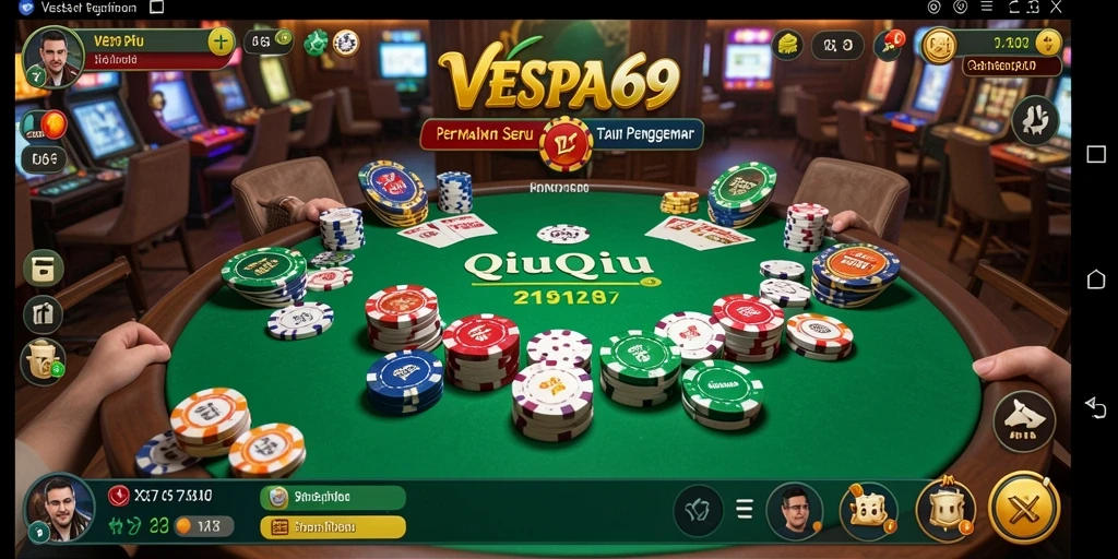 Tangkapan layar utama gameplay QiuQiu VESPA69 yang seru.