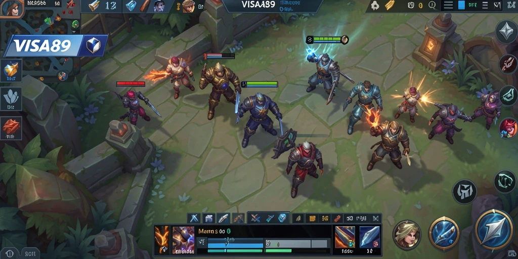 Screenshot gameplay menampilkan pertarungan seru dalam <strong>VISA89</strong>.